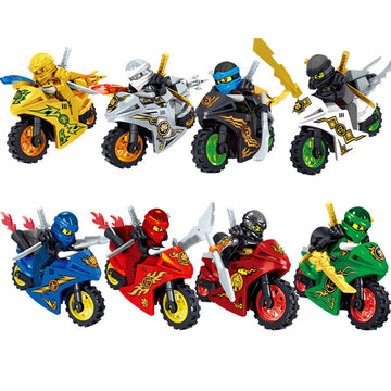 Ninjago Masters of Spinjitzu with Motorcycle Minifigure Custom Set